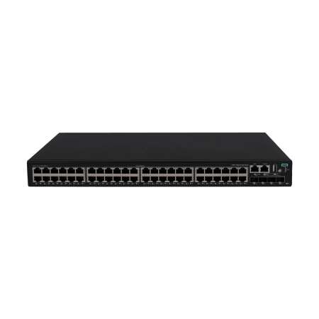 HPE Networking Comware Switch 48p 10M/100M/1G 4p SFP+ 1G/10G 5150EI, 176 Gbit/s, 131 Mpps, 1,5 MB, 1200 MHz, 2048 MB, 1024 MB