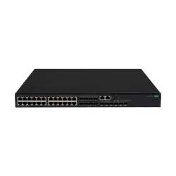HPE Networking Comware Switch 24p 10M/100M/1G 8p SFP 1G Combo 6p SFP28 10G/25G 5150HI, 348 Gbit/s, 259 Mpps, 3 MB, VRRP, 1600 MHz, 4096 MB