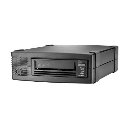 HPE StoreEver LTO-9 Ultrium 45000 External Tape Drive, Speicherlaufwerk, Bandkartusche, Serial Attached SCSI (SAS), 2.5:1, LTO, 5,25" Halbe Höhe StoreEver LTO-9 Ultrium 45000 External Tape Drive