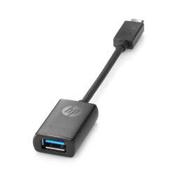 HPE HP USB-C-zu-USB-3.0-Adapter, 0,1409 m, USB-C, USB 3.0, USB 3.2 Gen 1 (3.1 Gen 1), Schwarz