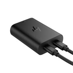 HPE HP 65 W GaN USB-C-Laptop-Ladegerät, Laptop, Drinnen, 5,9,12,15,20 V, Schwarz, 10 - 95%, Außenkarton und Polster aus Wellpappe stammen zu 100 % aus nachhaltigen Quellen und sind...