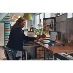 HP E45c G5 Curved Docking (Schwarz), 113 cm (44,5 Zoll) DQHD VA, 100W USB-C Power Delivery, Webcam, 1 Jahr Bring-In Garantie (HP Renew)