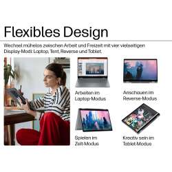 HP OmniBook X Flip aus HP Renew 2-in-1  14-fk0438nz  AMD Ryzen AI 5 340, 16 GB DDR5, 512GB SSD, 14" WUXGA 1920x1200 Touchscreen, AMD Radeon 840M, Win11 Home, Silber, 1 Jahr Bring‑In Garantie