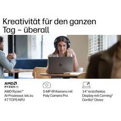 HP OmniBook X Flip aus HP Renew 2-in-1  14-fk0438nz  AMD Ryzen AI 5 340, 16 GB DDR5, 512GB SSD, 14" WUXGA 1920x1200 Touchscreen, AMD Radeon 840M, Win11 Home, Silber, 1 Jahr Bring‑In Garantie