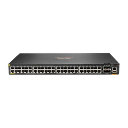HPE Aruba Networking Aruba 6300F 48-port 1GbE Class 4 PoE & 4-port SFP56, Managed, L3, Gigabit Ethernet (10/100/1000), Power over Ethernet (PoE), Rack-Einbau, 1U HPE Renew Produkt,  6300F Switch mit 48 Anschlüssen 1GbE Klasse 4 PoE und 4 Anschlüssen SFP56
