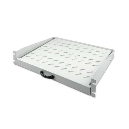 DIGITUS Ausziehbarer Fachboden zum Festeinbau an den vorderen 483 mm (19")-Profilschienen