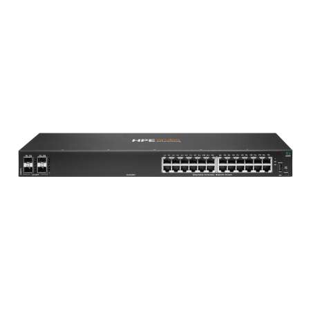 HPE Aruba Networking CX 6000 24p 10M/100M/1G 4p SFP 1G TAA Switch, Power over Ethernet (PoE)