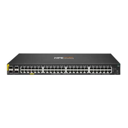 HPE Aruba Networking CX 6000 48p 10M/100M/1G Class4 PoE 4p SFP 1G 370W Switch, Power over Ethernet (PoE) HPE Renew Produkt,  Networking CX 6000 48p 10M/100M/1G Class4 PoE 4p SFP 1G 370W Switch