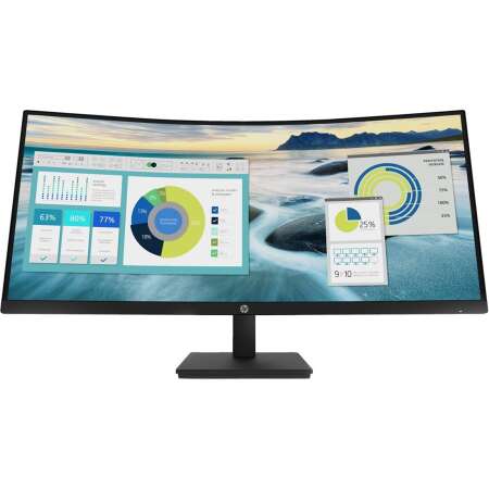 HP P34hcG4 WQHD-USB-C-Monitor mit Wölbung, 86,4 cm (34"), 3440 x 1440 Pixel, Wide Quad HD, LCD, 5 ms, Schwarz HPE Renew Produkt,  P34hcG4 WQHD-USB-C-Monitor mit Wölbung