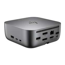 HP Thunderbolt 4 100 W G6 Dockingstation, Kabelgebunden, Thunderbolt 4, 100 W, 10,100,1000,2500 Mbit/s, Grau, 5K Ultra HD