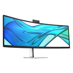 HP 549pm Curved Docking Display (Schwarz), 49" DQHD VA, 140W USB-C Power Delivery, Webcam, 3 Jahre Garantie (Austausch am naechsten Arbeitstag)