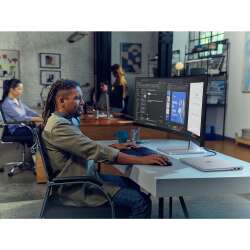 HP 549pm Curved Docking Display (Schwarz), 49" DQHD VA, 140W USB-C Power Delivery, Webcam, 3 Jahre Garantie (Austausch am naechsten Arbeitstag)