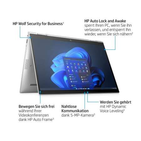 HP EliteBook x360 1040 G6 Refurbished i5-8565U, 14″ 1920x1080 FHD Sure View Touch Convertible, 16GB SDRAM, 256GB NVMe SSD, WWAN LTE  Win11 Pro, 1 Jahr VarioTrade Garantie