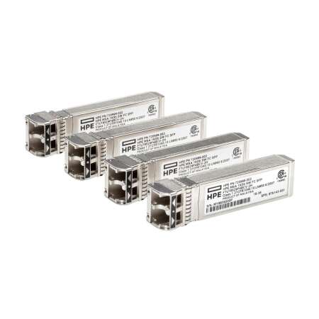 HPE MSA 32Gb SFP+ Short Wave Fibre Channel 4-pack Transceiver Bundle, 139,7 mm, 190,5 mm, 76,2 mm, 250 g