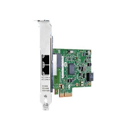 HPE Ethernet 1Gb 2-port 361T, Eingebaut, Verkabelt, PCI Express, Ethernet, 1000 Mbit/s, Grün, Edelstahl