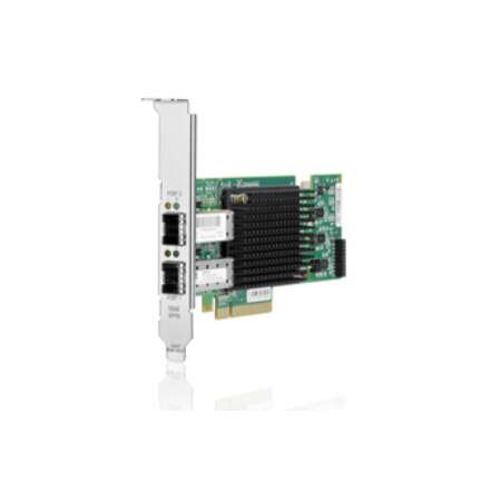 HPE NC552SFP, Eingebaut, Kabelgebunden, PCI Express, Ethernet, 20000 Mbit/s, Grün, Edelstahl
