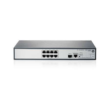 HPE 1910-8G-PoE+ (180W), Managed, L3, Gigabit Ethernet (10/100/1000), Power over Ethernet (PoE), Rack-Einbau, 1U