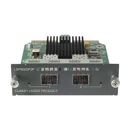 HPE 5500/4800 2-port GbE SFP Module, Gigabit Ethernet, 10,100,1000 Mbit/s, SFP, 1000BASE-X, HP 5500/4800