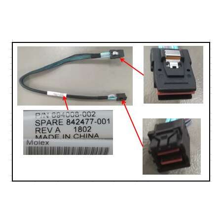 HPE 842477-001, Kabelsatz, Schwarz