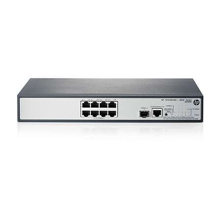 HPE 1910-8G-PoE+ (65W), Managed, L3, Gigabit Ethernet (10/100/1000), Power over Ethernet (PoE), Rack-Einbau, 1U