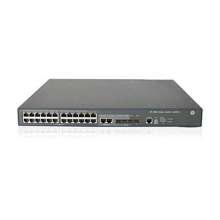 HPE 3600-24-PoE+ v2 EI, Managed, L3, Fast Ethernet (10/100), Vollduplex, Power over Ethernet (PoE), Rack-Einbau