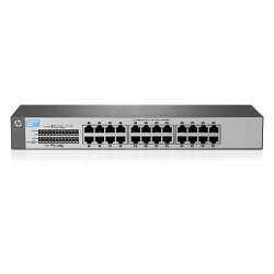HPE V 1410-24, Unmanaged, Fast Ethernet (10/100), Vollduplex, Rack-Einbau, 1U
