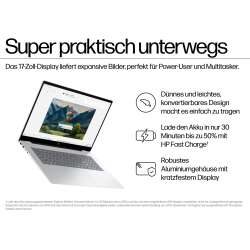 HP OmniBook 7 17 Renew OmniBook 7 NGAI 17-dc0789nz Renew Notenook Ultra 7 258V, 32 GB DDR5, 2TB SSD, 17.3" FHD 1920x1080 Touchscreen, Arc 140V GPU, Win11 Home, Silber, 2 Jahre HP Garantie