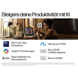 HP OmniBook 7 NGAI 17-dc0789nz Notebook, Renew, Intel Ultra 7 258V, 32 GB LPDDR5, 2TB SSD, 17.3" FHD 1920x1080 Touchscreen 400 nits, RTX4050, 6 GB dediziert, Win11 Home, Silber, 1 Jahr Bring‑In Garantie