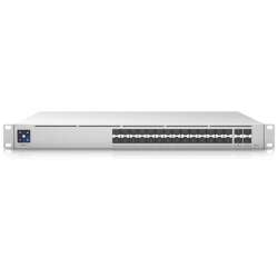 Ubiquiti UniFi Switch Pro Aggregation (USW-PRO-AGGREGATION), 32-Port L3 Managed Fiber Switch, 28x SFP+ (10G), 4x SFP28 (25G), 19" Rackmount, 1.3" Touchscreen mit AR, 760 Gbps Switching-Kapazität, 24 Monate Garantie
