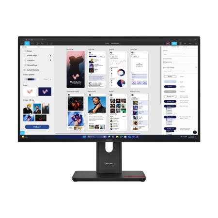 Lenovo ThinkVision T32UD-40 Monitor, 80 cm (31.5"), 3840 x 2160 Pixel, 4K Ultra HD, LCD, 6 ms, Schwarz
