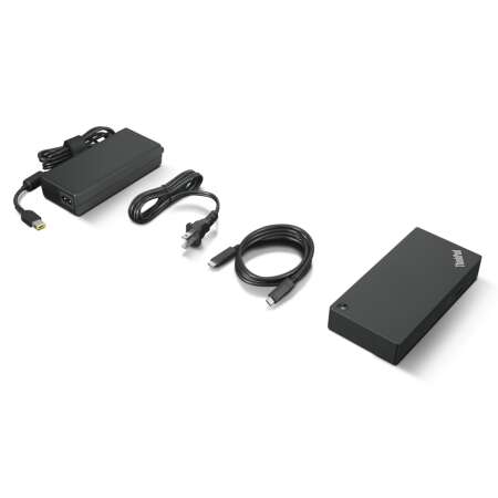 Lenovo 40AY0135US, Kabelgebunden, USB 3.2 Gen 2 (3.1 Gen 2) Type-C, 1000 Mbit/s, Schwarz, 4K Ultra HD, 3840 x 2160 Pixel