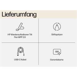HP Wiederaufladbarer Tilt Pen MPP 2.0 (schwarz) - Open Box