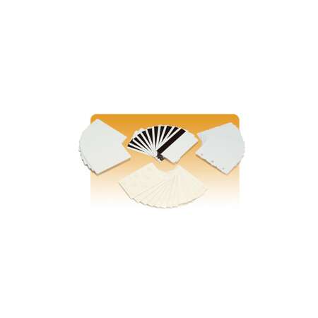 Zebra Zebra white PVC cards 10 mil adhesiv