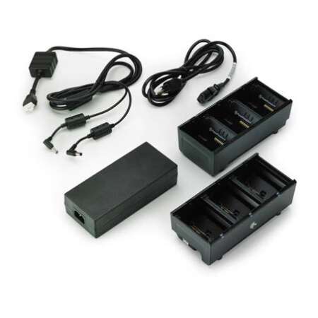 Zebra Zebra SAC-MPP-6BCHUK1-01, AC, ZQ610, ZQ620, QLn220, QLn320, QLn420, QLn220 HC, QLn320 HC, ZQ510, ZQ520, Schwarz, Indoor Batterieladegerät, Gleichstrom