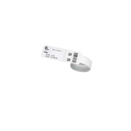 Zebra Zebra 10035439K, Krankenhaus-Armband, Weiss, Polypropylen (PP), Einfarbig