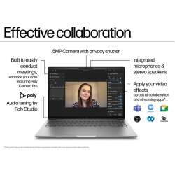 HP ZBook 8 G1i Demo 14 Ultra 9 285H, 64 GB DDR5, 1TB SSD, 14" WQXGA 2560x1600 Anti-Glare DreamColor 500nits, RTX 500 Ada, 4 GB GDDR6 dedicated, Win11 Home, Silber, 2 Jahre Bring‑In Garantie