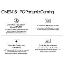 HP OMEN Gaming Renew 9 365, 32 GB DDR5, 1TB SSD, 14" 2.5K 2560x1440 Anti-Glare, AMD Radeon™ Graphics, Win11 Home, Silber, 1 Jahr Bring‑In Garantie