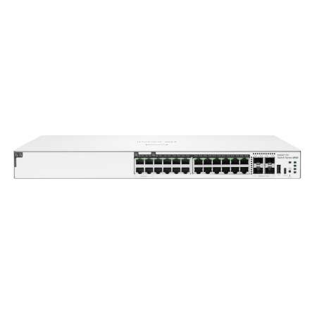 HPE Networking Instant On Switch 20p Gigabit CL4 4p SR2.5G CL6 PoE 4p SFP+ 370W 1940, Managed, L2, Gigabit Ethernet (10/100/1000), Power over Ethernet (PoE), Rack-Einbau Networking Instant On Switch 20p Gigabit CL4 4p SR2.5G CL6 PoE 4p SFP+ 370W 1940