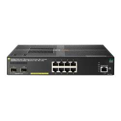 HPE Aruba Networking 2930F 8G PoE+ 2SFP+ TAA-compliant Switch, Managed, L3, Gigabit Ethernet (10/100/1000), Power over Ethernet (PoE), Rack-Einbau, 1U Networking 2930F 8G PoE+ 2SFP+ TAA-compliant Switch