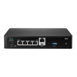 HPE Aruba Networking 9004 (RW) TAA 4-Port 10/100/1000BASE-T Branch 2K Clients - 32 APs Gateway, Schwarz, Desktop-/Rackmontage, LAN, Status, WAN, WLAN, 100,1000 Mbit/s, 3DES, AES, RJ-45 Networking 9004 (RW) TAA 4-Port 10/100/1000BASE-T Branch 2K Clients -