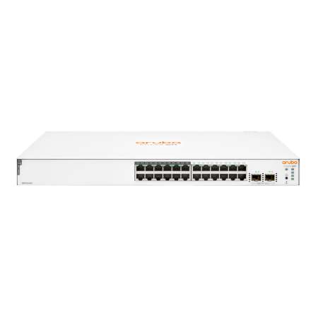 HPE Aruba Instant On 1830 24G 12p Class4 PoE 2SFP 195W (x20), Managed, L2, Gigabit Ethernet (10/100/1000), Power over Ethernet (PoE), Rack-Einbau, 1U Ethernet - Power over Ethernet - Managed - Rack-Modul - 1 HE