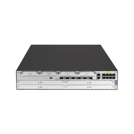 HPE Networking Comware Router MSR3046, 10,100,1000,10000 Mbit/s, 9 Mpps, 500000 Eintragungen, 218 BTU/h, 100 W, 220 - 240 V Networking Comware Router MSR3046